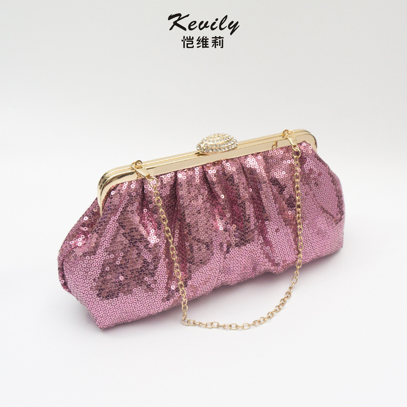 Kai Weili Multicolor Sequin Bag Diamond-encrusted Amazon Cross-border Women's Bag Evening Bag Wedding Dress Cheongsam Handbag