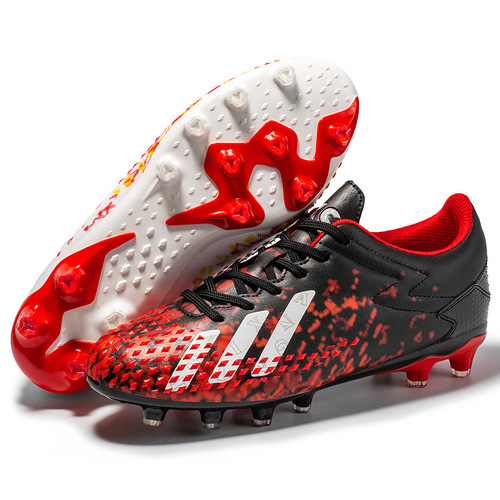 Children's and Youth Football Shoes for International Trade, Competition and Training, Unisex, AG Long Nail Artificial Grass