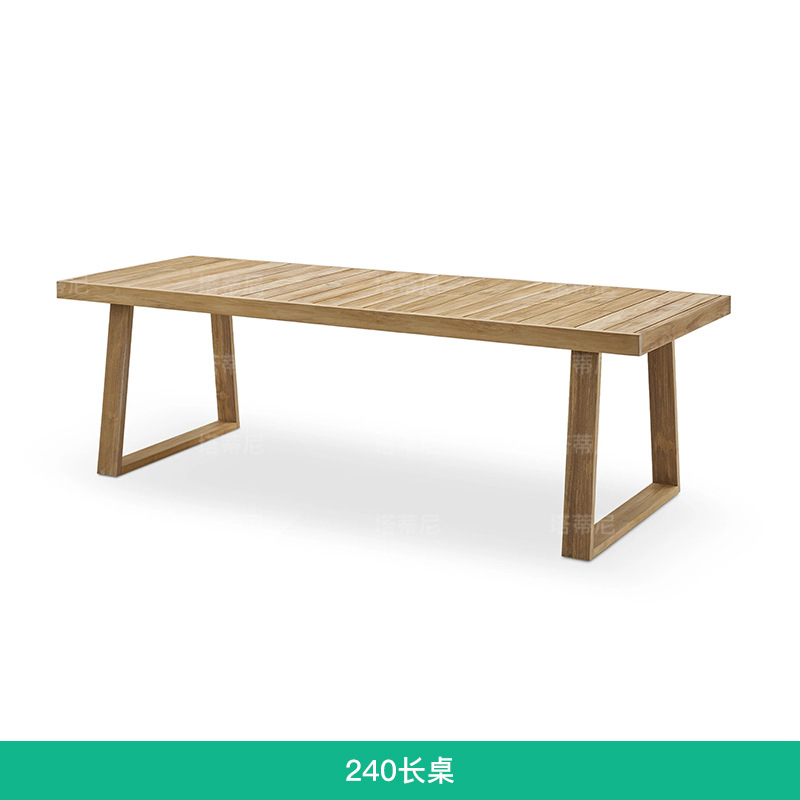 Mesa y silla de madera maciza al aire libre patio balcón al aire libre impermeable protección solar ocio muebles de jardín al aire libre cuerda trenzada mesa y silla combinación