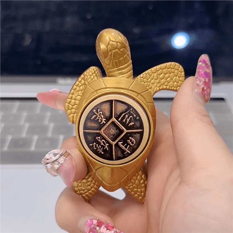 Zhao Caijin Bao tortuga de oro infláble llama abierta encendedor creativo tortuga de oro pequeña tortuga de metal para enviar novio encendedor image 14