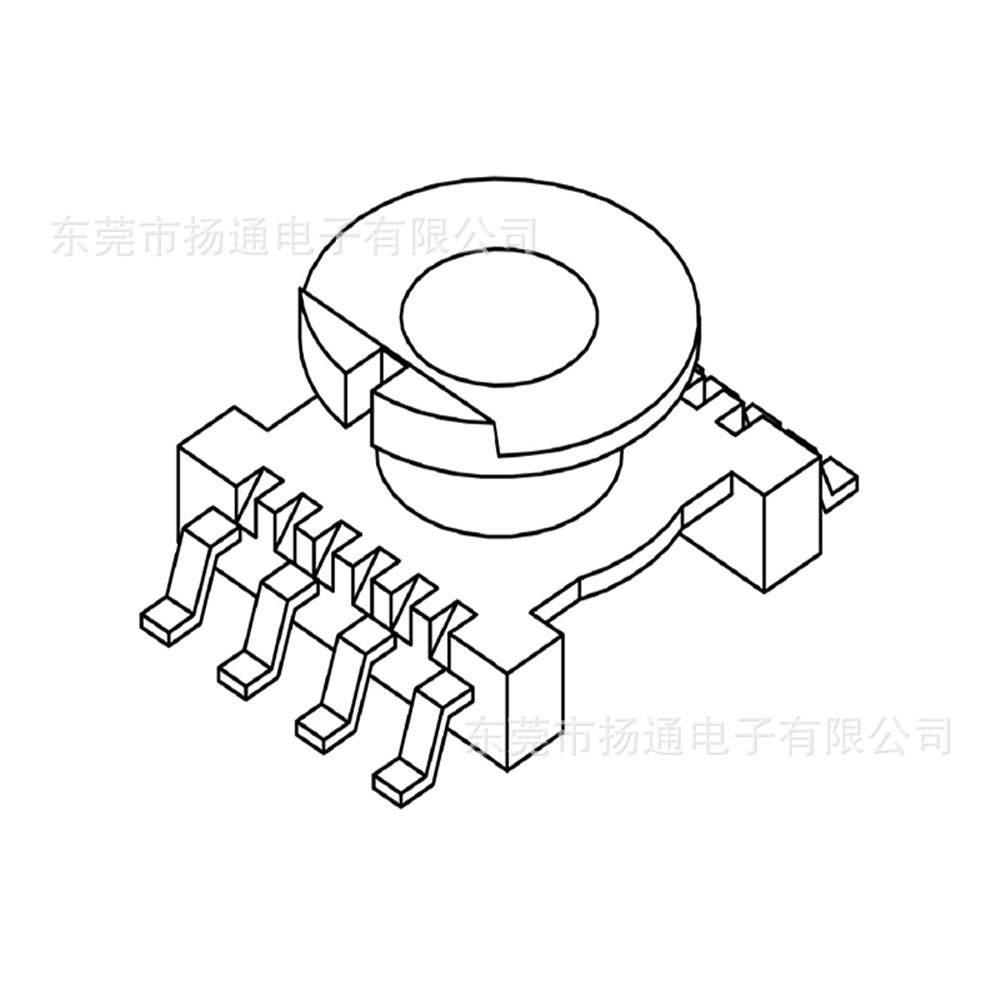 ER9.5贴片4+4针骨架塑胶变压器线架BOBBIN  SYT-0901