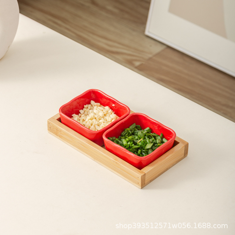 빨간색 2 칸 로그 플레이트