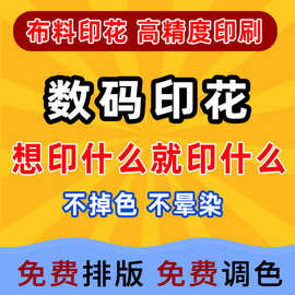 数码印花布料定制diy定做服装棉涤面料图案打印图片热转印白墨