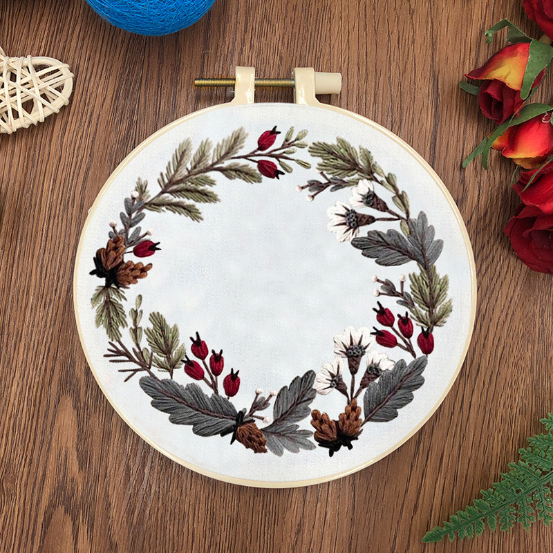 Original-Nuevo bordado DIY flor hecha a mano material de tela paquete conjunto fabricante creativo en stock con tutorial