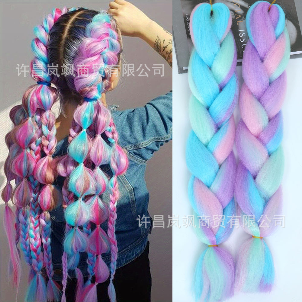 Peluca de trenza grande africana, color, trenza sucia, cuerda para el cabello, degradado, fibra química, trenza grande, reggae, hip-hop, trenza sucia, trenza