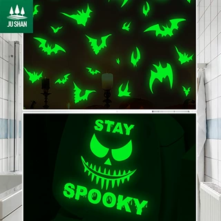 居杉STAY SPOOKY魔鬼脸万圣节夜光贴 G3488跨境夜光万圣节马桶