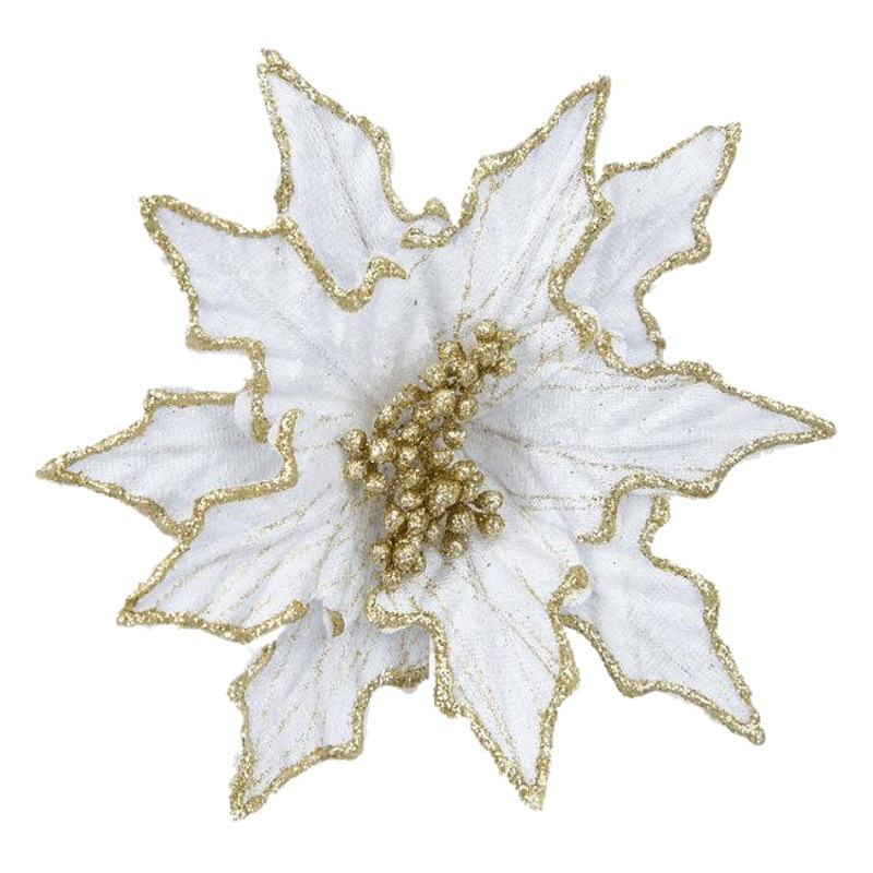 20cm simulación oro Navidad flor 25cm bronceado franela malla flor Navidad árbol arreglo DIY decorativo flor falsa