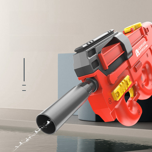 New High-Pressure Electric High-Speed Continuous-Fire Large Capacity P90 Water Gun with External Water Bottle Outdoor Water Fight Beach Toy