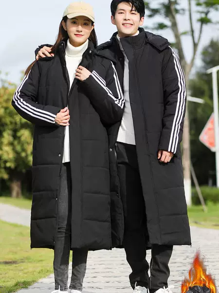 Cold-proof cotton-padded jacket men's mid-length over-the-knee thickened down army cotton-padded jacket winter cotton-padded coat sports winter training coat