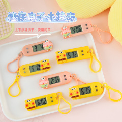 学生漫画かわいい電子時計コンパクトミニポータブルペンダント高価値時間ペンダント時計キーホルダー付き