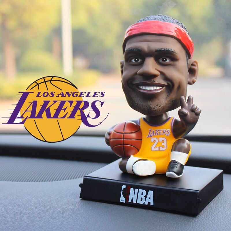 NBA star basketball Kobe James car ornaments cute car shake head expression doll decorations creative