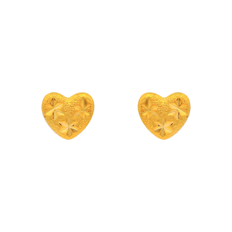 Xuping Europa y los Estados Unidos comercio exterior transfronterizo aleación de cobre chapado 24k color amor pernos de orejas de flores exquisitos orejas compactas personalizadas
