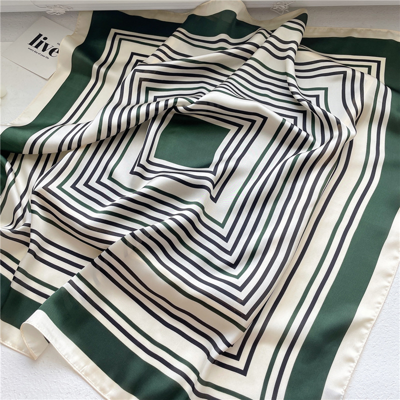 Simple solid color scarf for women, simulated silk square scarf 70cm European and American basic style with shirt, professional scarf to tie hair_voghion.com