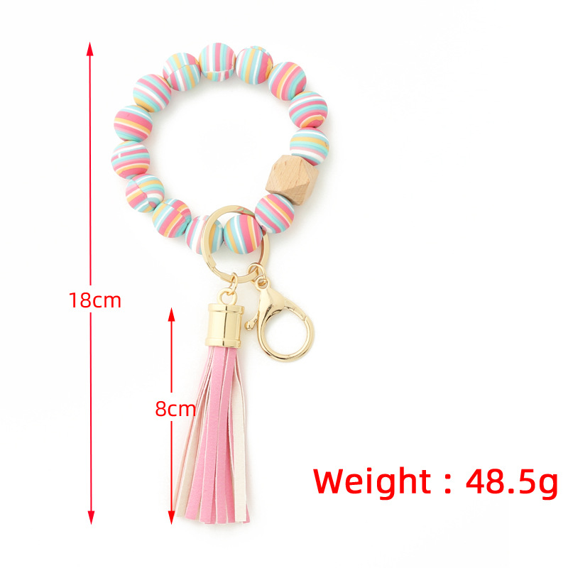 Tassel Pattern Women'S Gender Fashion Tassel Silica Gel Beaded Women's Bag Pendant Keychain