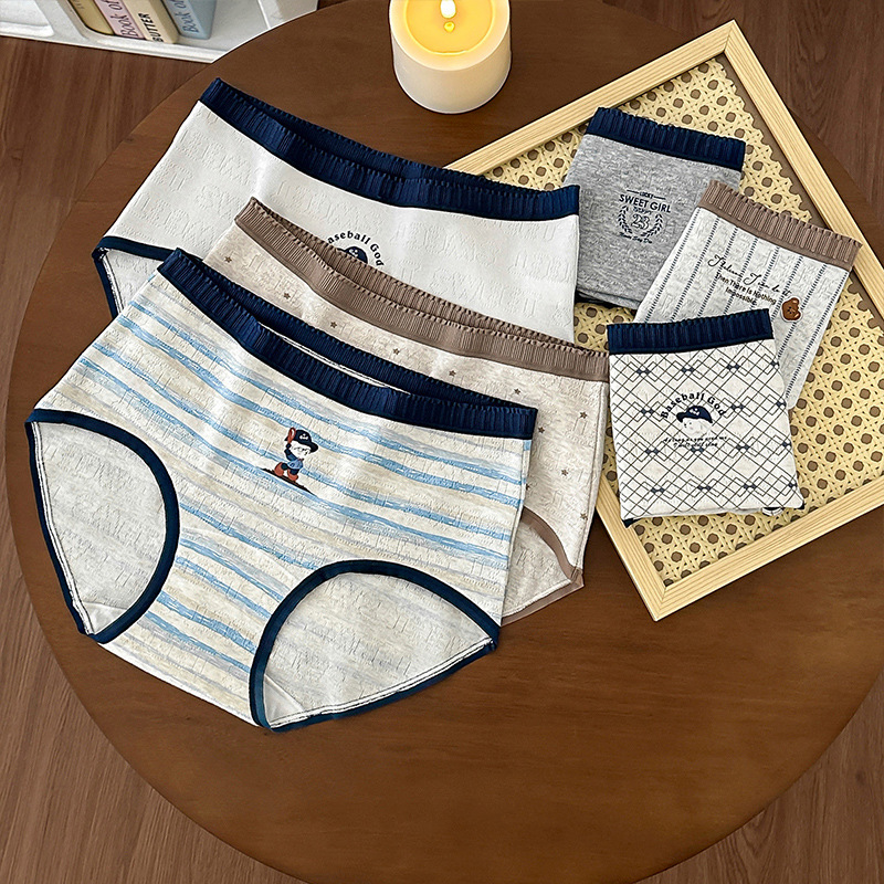 8468 # Soft and Cute Baseball Puppy Pattern Jacquard Cotton Girls' Plus-Size Panties 10A Antibacterial Crotch Mid-Waist Skin-Friendly 8468 # Soft and Cute Baseball Puppy Pattern Jacquard Cotton Girls' Plus-Size Panties 10A Antibacterial Crotch Mid-Waist Skin-Friendly