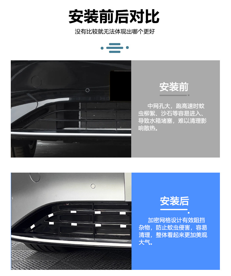 Suitable for 25 Models of Chery Fengyun A9L, Including the Bug Shield Net, Front Grille, and Water Tank Protective Cover Modification Parts