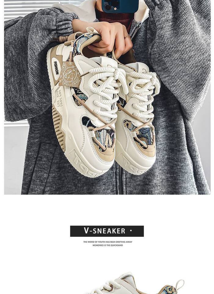Giày sneaker nam cổ thấp đế dày tăng chiều cao, thiết kế phối màu cá tính, dây buộc phía trước — Kashi ST178, ST178 Milan, ST178 m xanh lục chi tiết 2