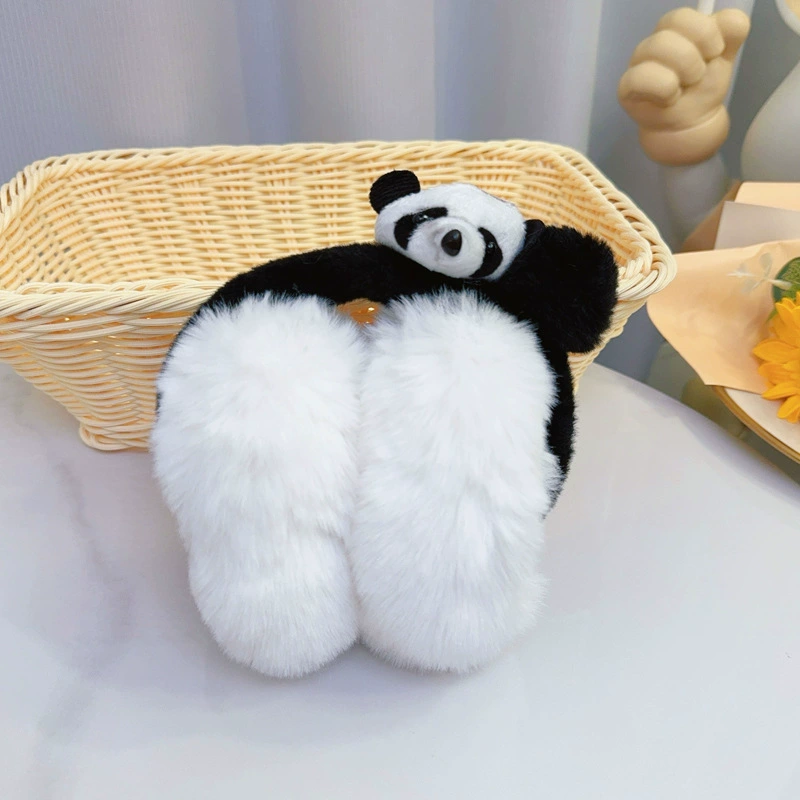Зимняя новая теплая мультяшная ушная маска для родителей и детей милая трехмерная панда плюшевая защита ушей