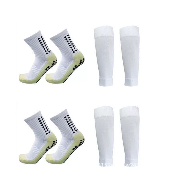 4-Piece Set of Meikeduo Hot-Selling Compression Leggings, Sports Sweat-Absorbent Leggings, Calf Socks, Non-Slip Football Socks
