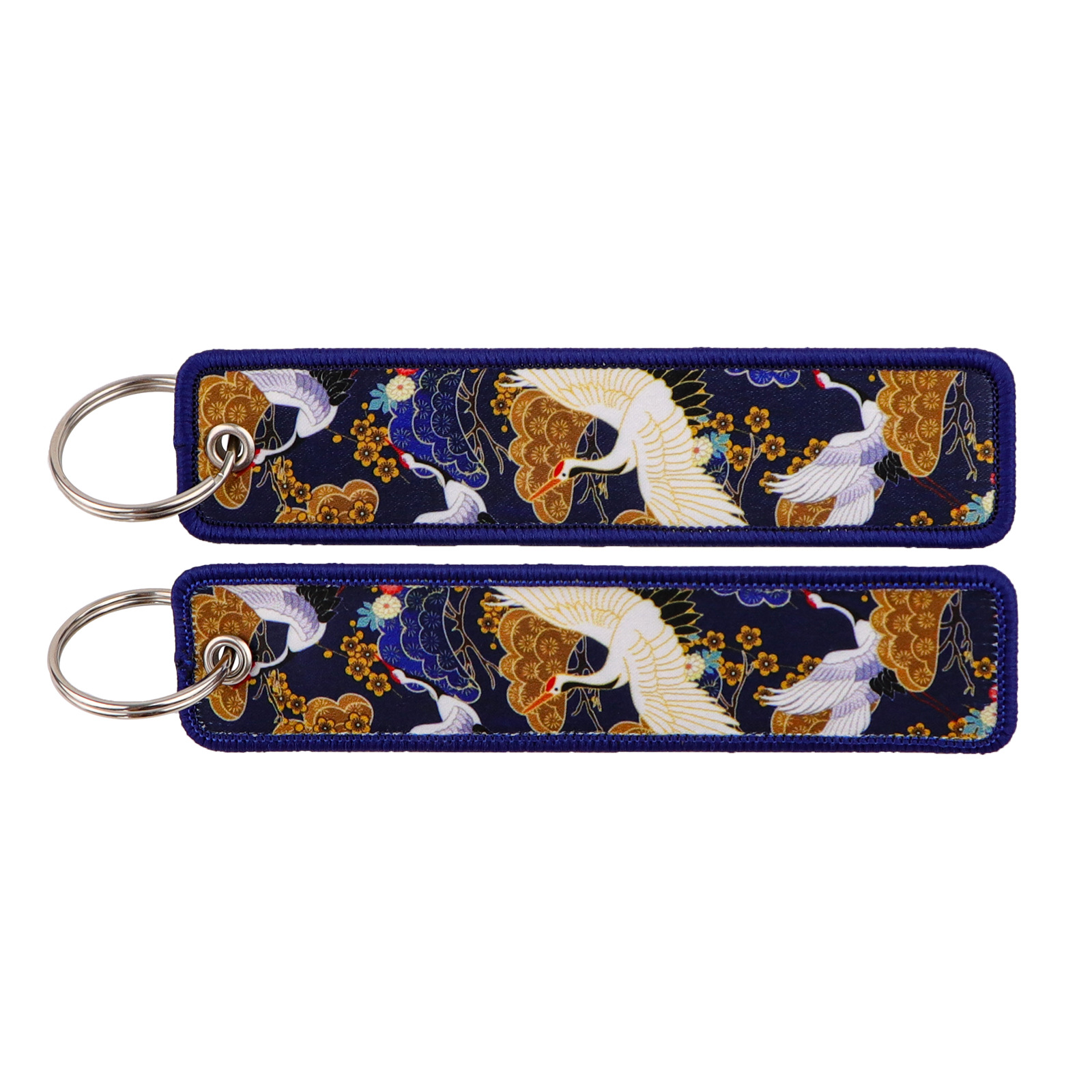 日本式の波の荷印の鍵は錦鯉の掛け物の国風の仙鶴の学生の証明書を掛けて布芸のキーホルダーの部品を飾ります。