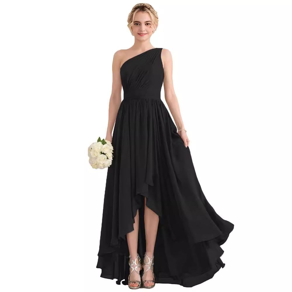 Vestido de noche para mujeres verano 2026 nuevo temperamento hombro pequeño cola celebridad fiesta de cumpleaños vestido diario