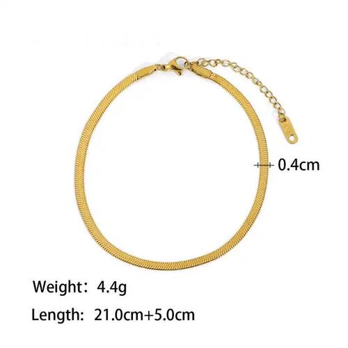 European and American hot-selling titanium steel anklets for women, basic anklet chains, diy foot accessories, 18k gold-plated stainless steel anklets, foot accessories