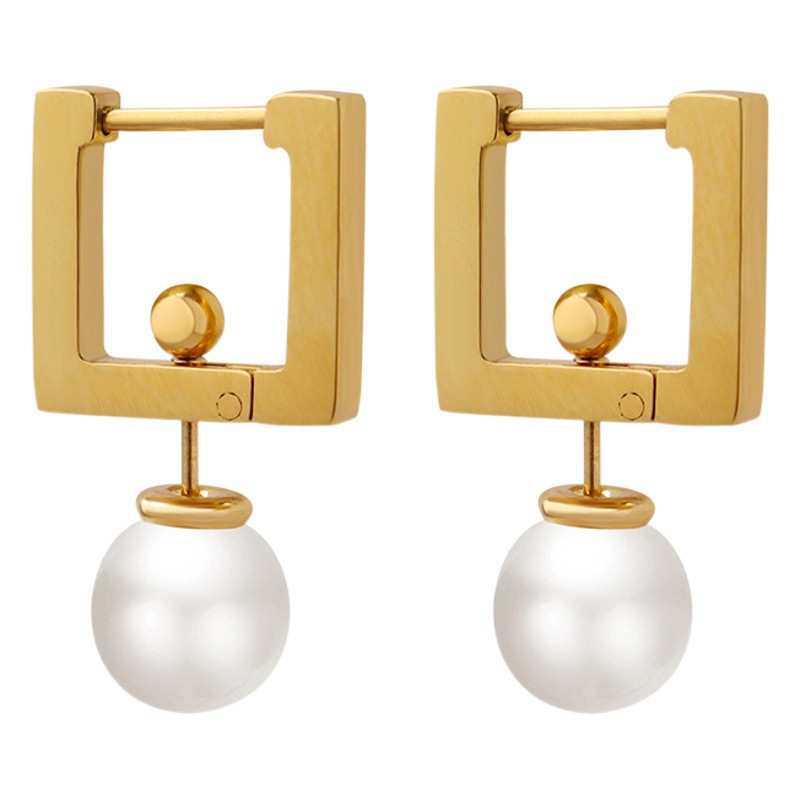 Corea del Sur Dongdaemun imitación perla nicho pendientes una decoración tres desgaste qixi qingren Festival regalo pendientes joyería f287