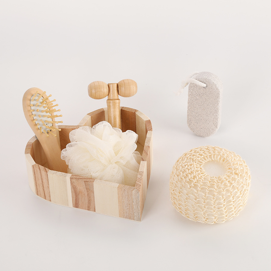 Baño traje de baño amor barril de madera caja de regalo traje de baño de masaje serie traje de baño regalo promocional traje de baño