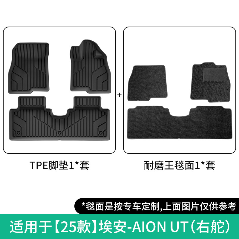 Trunk Mat, Aion Modelə uyğun ayaqaltı - 2025-aion-ut-double-layer-right-hand-drivewear-resistant-floor-mat