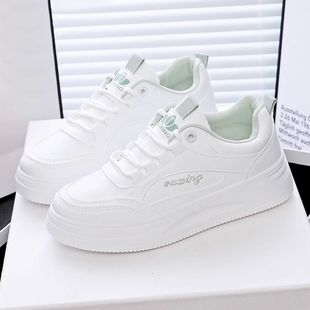 White Shoes 2025 New Soft-Soled Non-Slip Small Height-Increasing Versatile Sneakers Cross-Border Export Comfortable Casual Women's Shoes