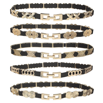 批发时尚金属腰带女细弹力装饰百搭配裙子腰封松紧连衣裙配饰皮带|ms