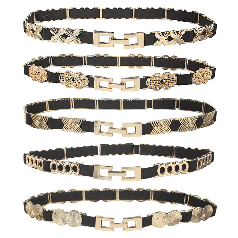 批发时尚金属腰带女细弹力装饰百搭配裙子腰封松紧连衣裙配饰皮带|ms