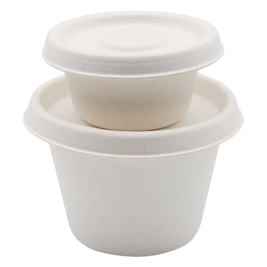 Shaoneng oasis fábrica al por mayor de caña de azúcar desechable protección del medio ambiente vajilla 4 oz salsa taza degradable tazón de papel