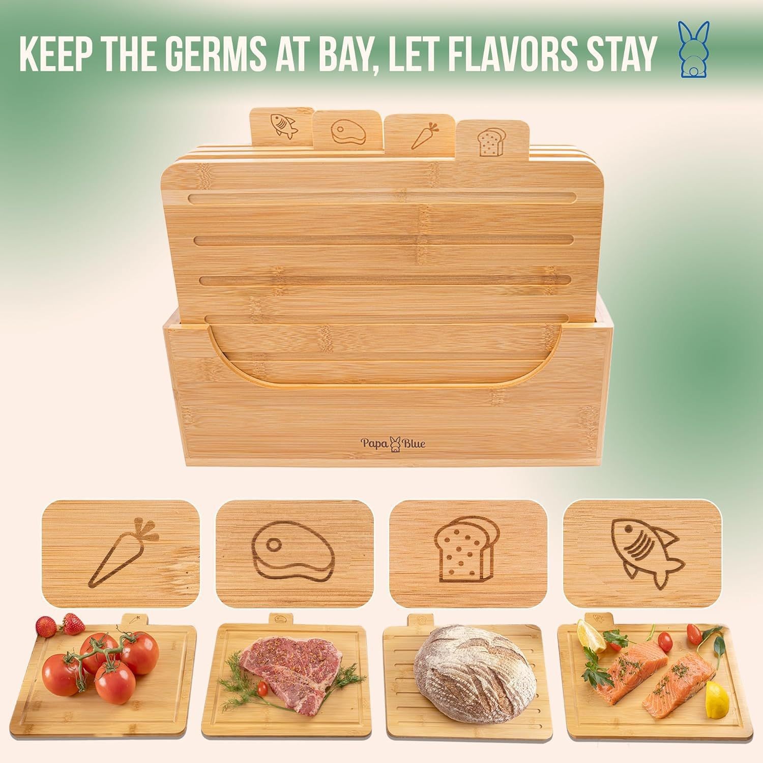 Cocina casera Clasificación multiusos Tabla de cortar Tabla de quesos de frutas Tabla de cortar Tabla de cortar Tabla de cortar de bambú Juego de cuatro piezas Tabla de cortar