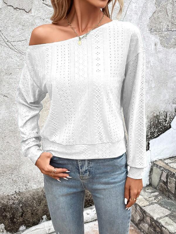 Maniche lunghe casual tinta unita casual da donna nuove da donna_voghion.com