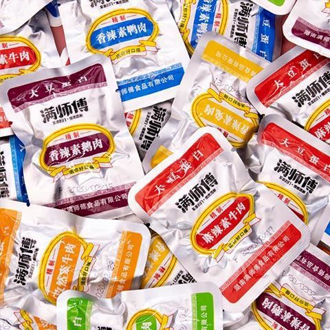 满师傅香辣素肉豆干500g湖南邵阳特产 辣条零食武冈卤豆腐干散称