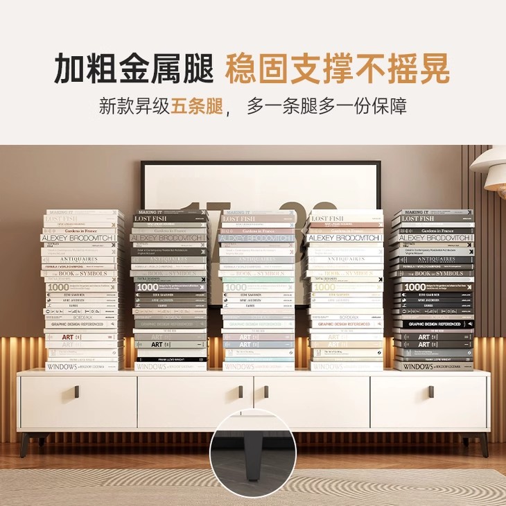 Gabinete de televisión de piso sala de estar 2025 nuevo armario de almacenamiento en casa de alquiler simple pequeño gabinete de televisión