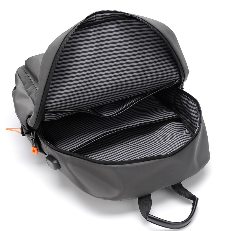 Mochila de tela Oxford mochila de 14 pulgadas Bolsa de ordenador multi-compartimento interfaz de carga USB mochila casual de los hombres