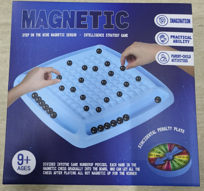Juego de mesa interactivo de ajedrez magnético para niños transfronterizo, juego de batalla de comercio exterior para dos jugadores, ajedrez de batalla PK magnético.