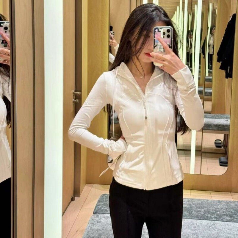 Lulu Original Label Define Yoga Wear Hooded Jacket Jacket Top Breathable Sports Fitness Wear Spring & Fall Women's Lulu Original Label Define Yoga Wear Hooded Jacket Jacket Top Breathable Sports Fitness Wear Spring & Fall Women's