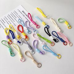 新品のひも付きコップのひも付きの短い携帯電話のひものドーパミンのカラーロープの手首のキーホルダーのペンダント