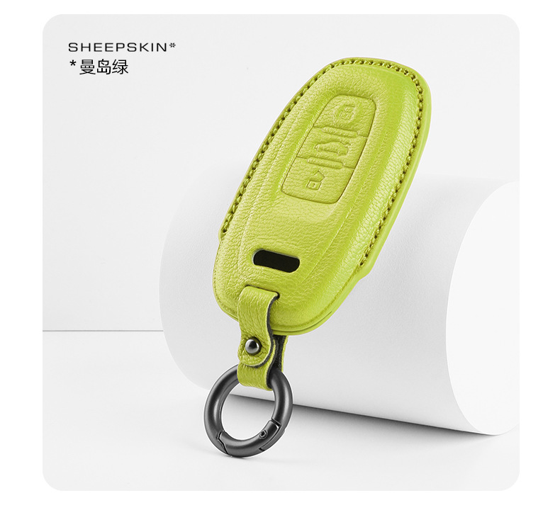 Suitable for Audi A6L Goatskin Key Case Q5/A5/A7/S3/S5/A4L Car Key Shell Modification Accessories Set