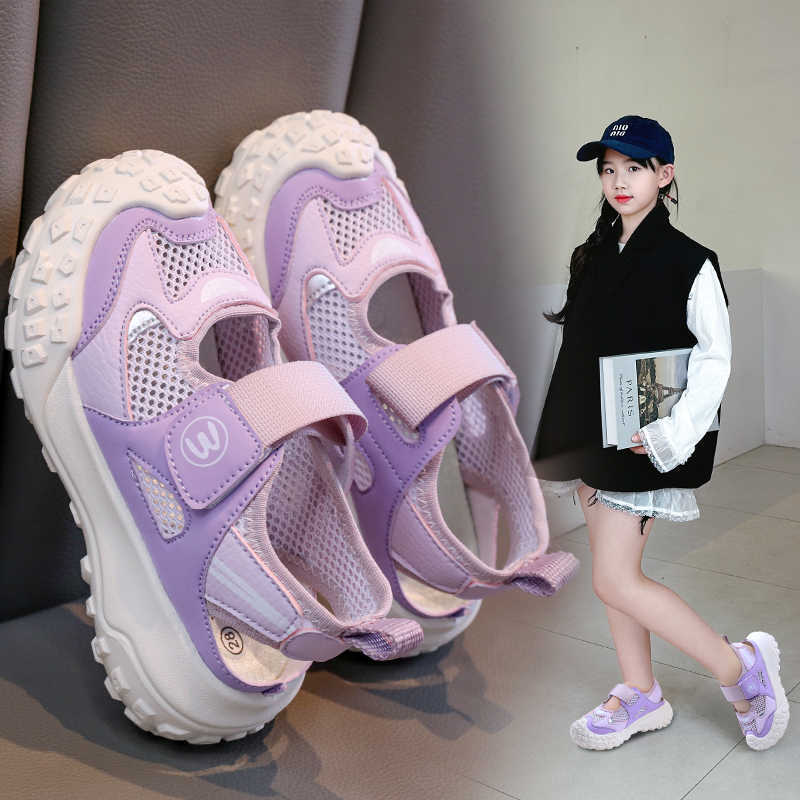 Kids' Outdoor Sport Sandals With Closed Toe, Adjustable Straps For Beach Play & Daily Adventures Comfortable & Breathable Upper_voghion.com