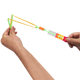 Summer Night Market hot supply children's light-emitting toys slingshot flying sword small size blue light push small gift prize