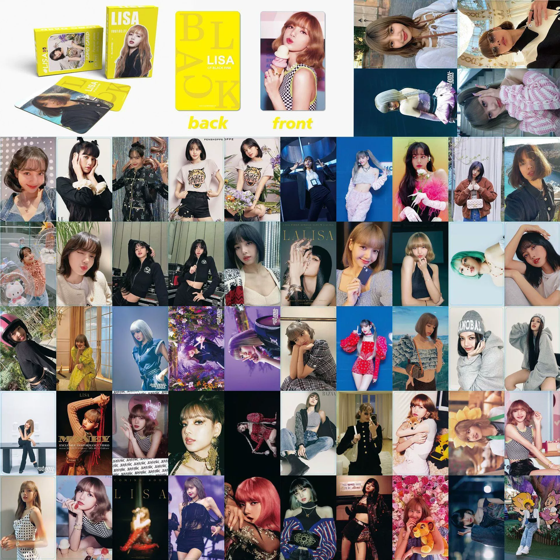 Подходит для новой обложки альбома Blackpink?small card поддерживающий вентилятор фан новый постер фото lisa Jin Zhixiu Pucai YOMO