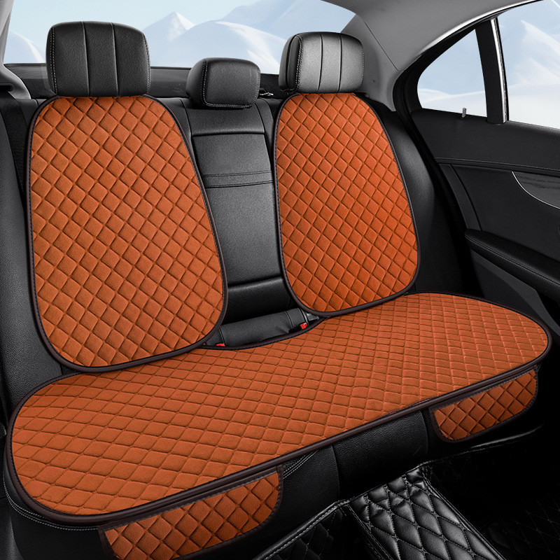 Car Seat Cushion Plush Single-Piece Seat Three-Piece Set Car Seat Cushion Rear Row Short Plush Protective Winter Warm Pad Car Seat Cushion Plush Single-Piece Seat Three-Piece Set Car Seat Cushion Rear Row Short Plush Protective Winter Warm Pad