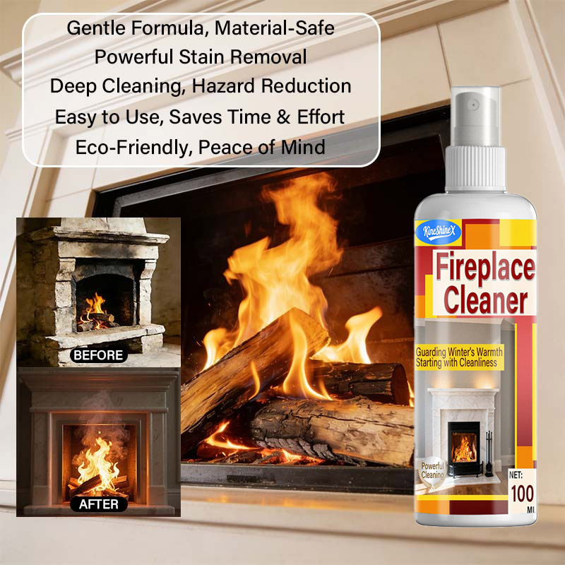 Fireplace Glass Cleaner Blackened Tiles Burnt Smoke Oil Stain Room Fireplace Glass Special Descaling Cleaner