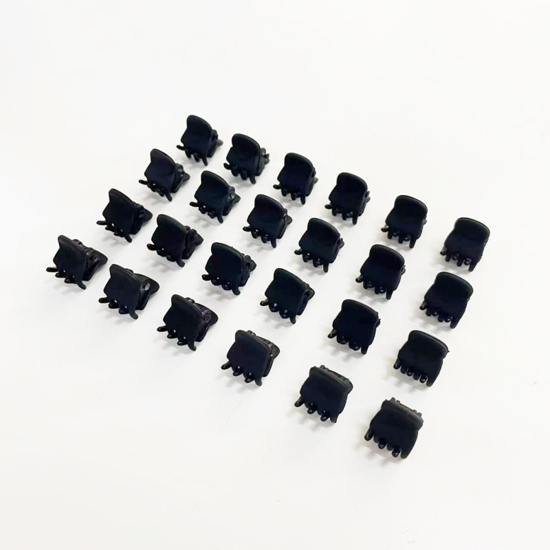 ミニヘアクリップ ブラック ヘアピン 女の子 可愛い 前髪クリップ アクリル プリンセスヘア ドレッシングアクセサリー|undefined