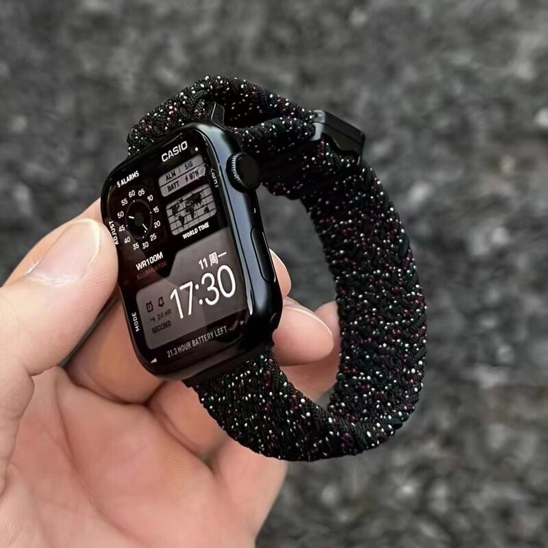 Texted Nylon Braided Magnetic Strap for Apple Watch AppleWatch6iwatch78910 Strap