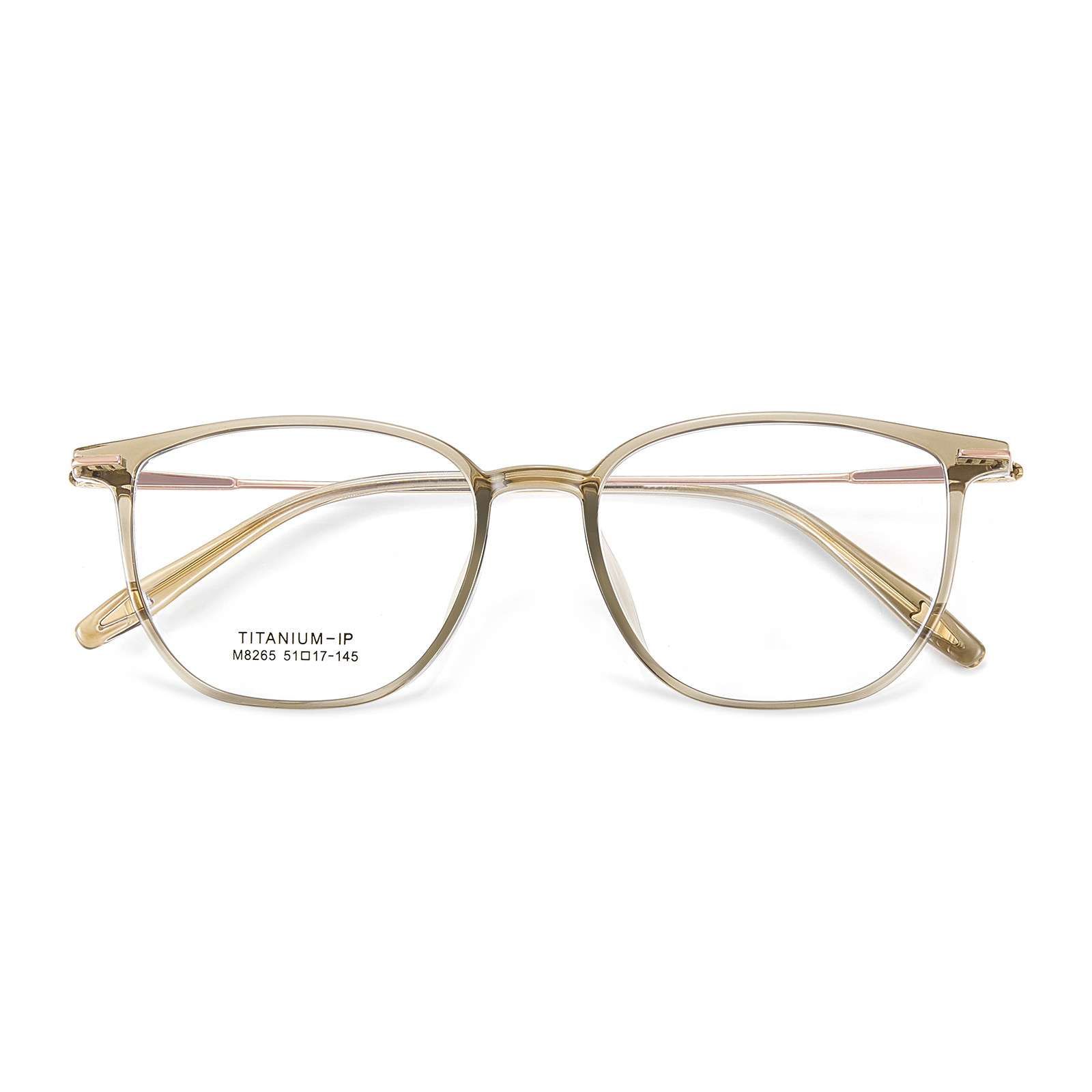 Montura de gafas con montura de titanio TR de sensación de plumas de 8g, montura óptica cuadrada de 4mm de ancho para estudiantes masculinos y femeninos con grado de miopía al por mayor